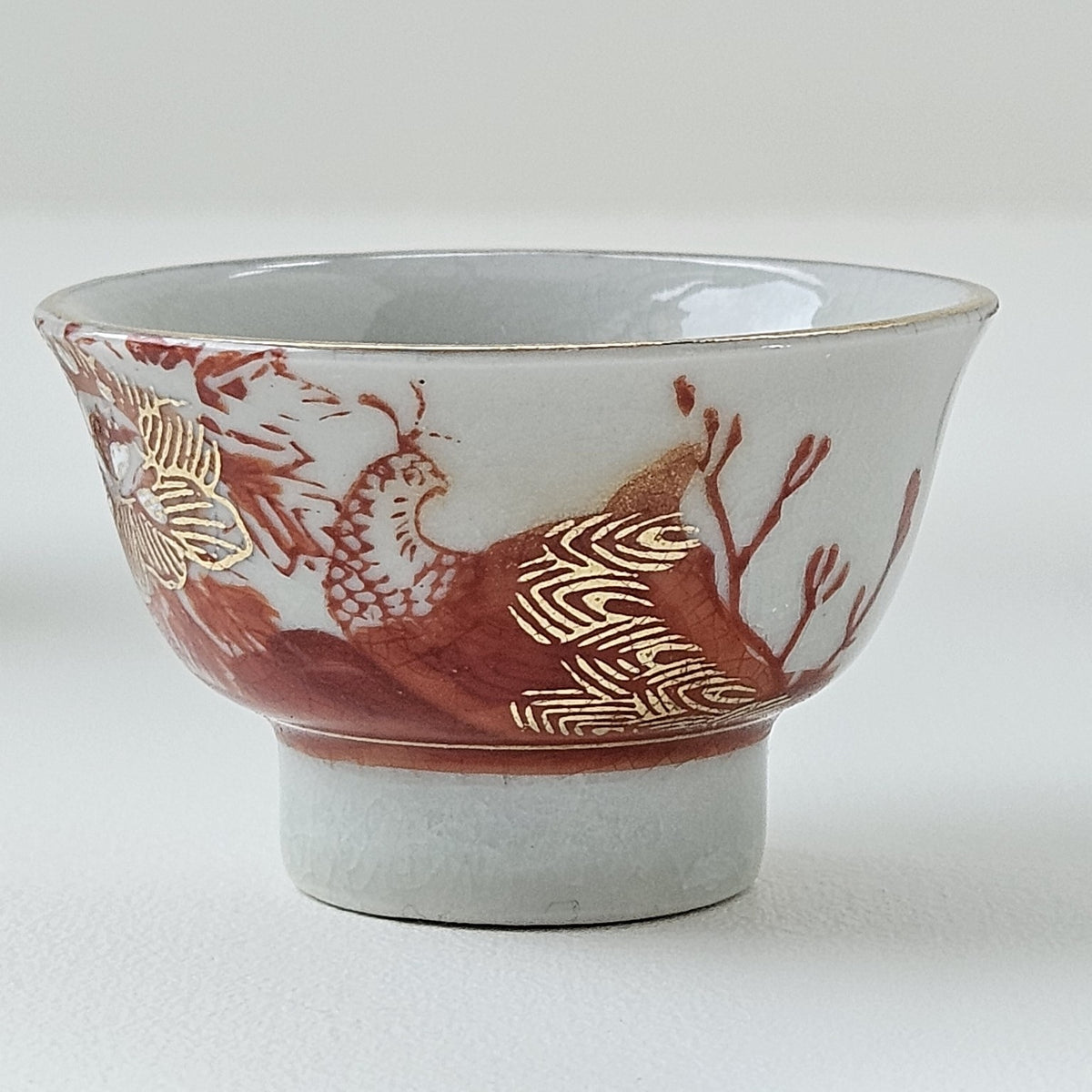 Service à saké japonais en porcelaine Kutani – Japon, vers 1950-1970