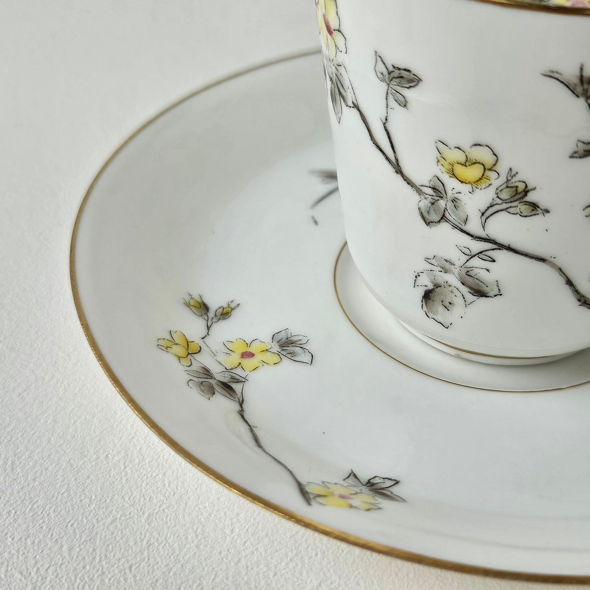 Tasses à café et leurs soucoupes – Manufacture Jean Pouyat – Limoges, v. 1900-1910