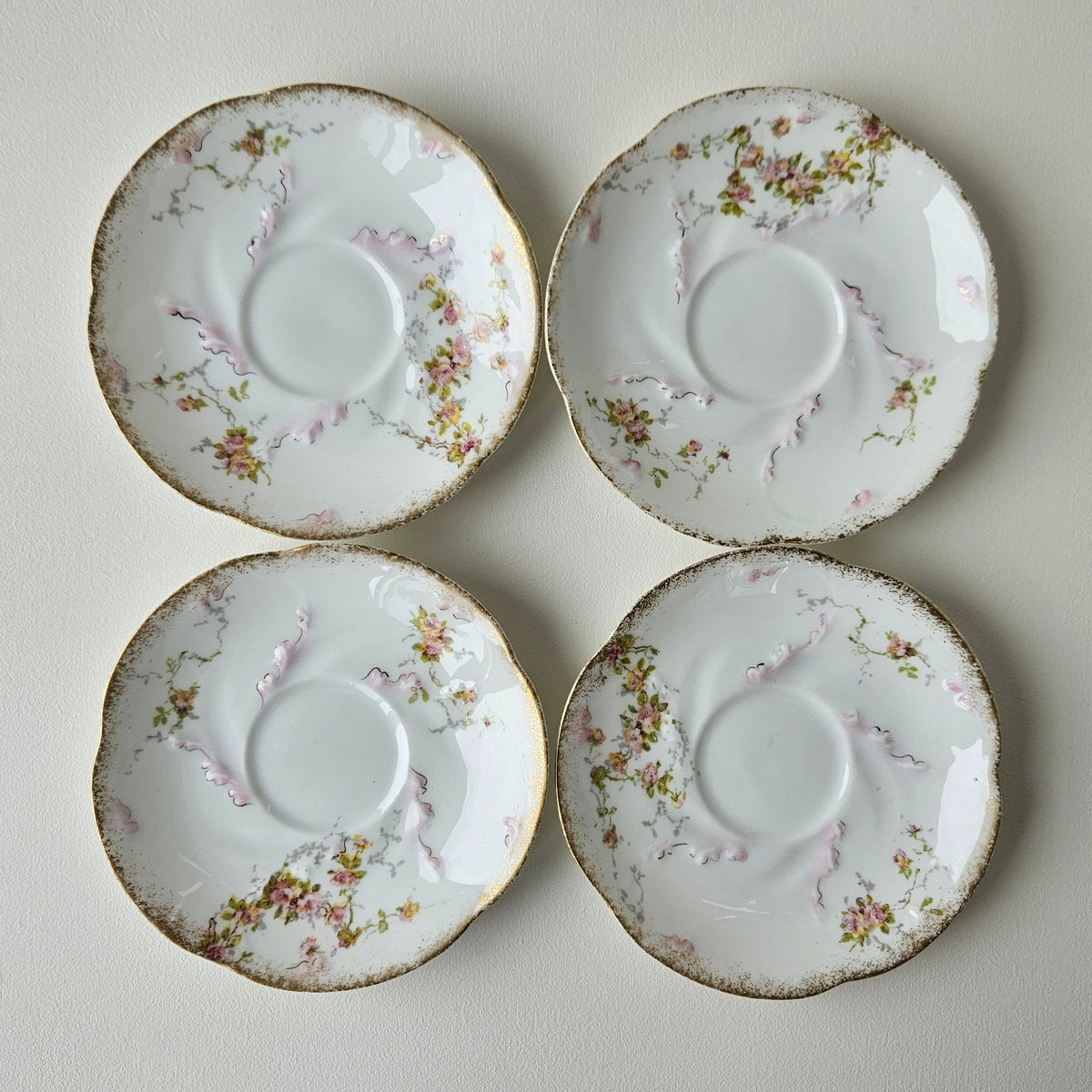 Soucoupes – Manufacture A. Lanternier – Limoges, v. 1900-1915