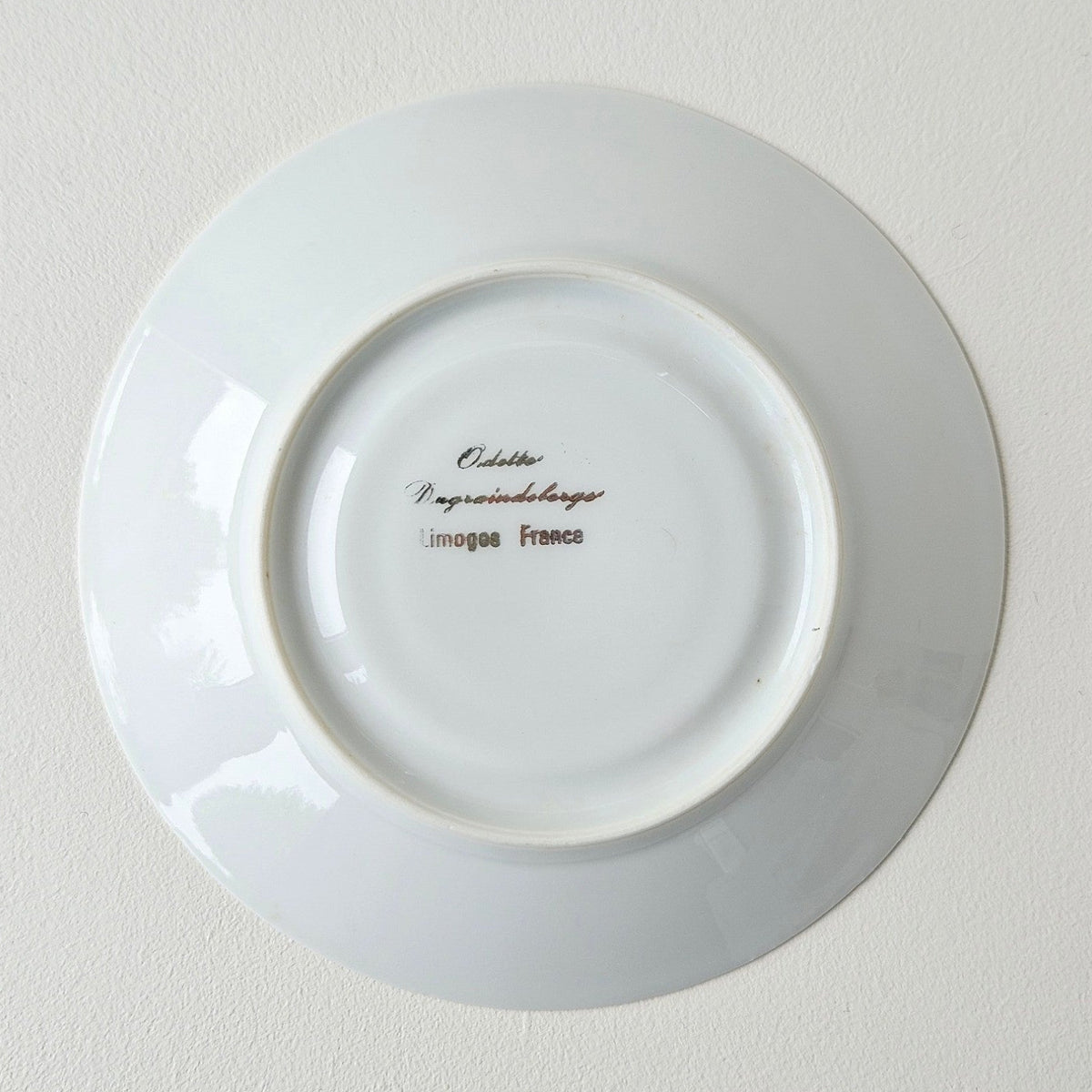 Paire de tasses à thé – Décor : Odette Dugraindelorge – Manufacture Bernardaud – Limoges, v. 1960
