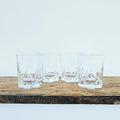 Set of Four Small Japanese Whisky Glasses in Moulded Glass – France (probably), Late 20th Century