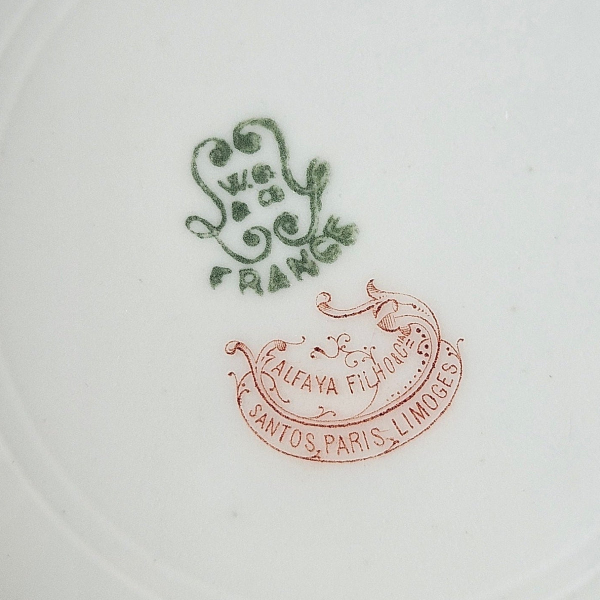 Compotier sur piédouche 'Alfaya Filho & Cia' – Manufacture William Guérin – Limoges, v. 1900-1915